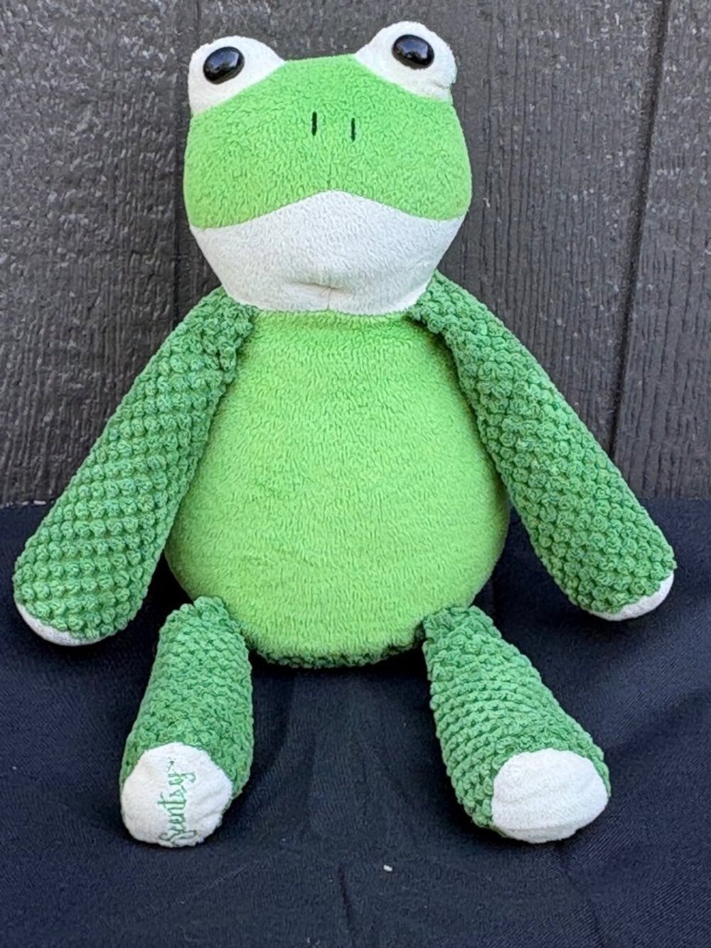 Scentsy Ribbet Green Frog Plush Buddy With Textured Arms And Legs Stuffed Animal